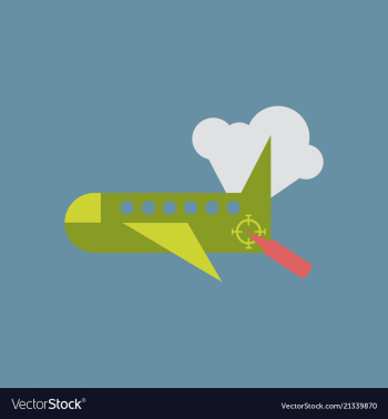 Fighter jet accident military aircraft in fire vector image Fighter jet accident military aircraft in fire vector image