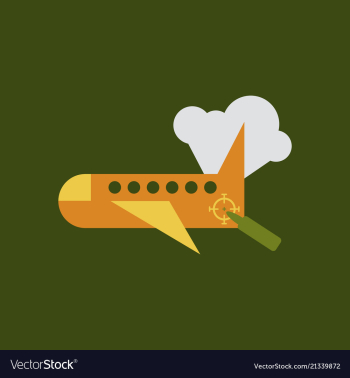 Fighter jet accident military aircraft in fire vector image Fighter jet accident military aircraft in fire vector image