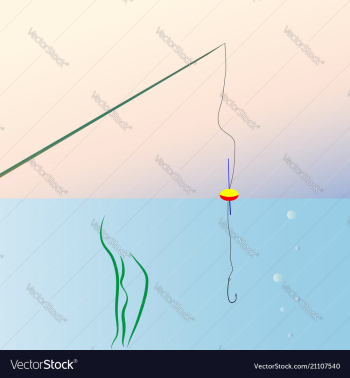 Figure fishing with float fishing vector image Figure fishing with float fishing vector image