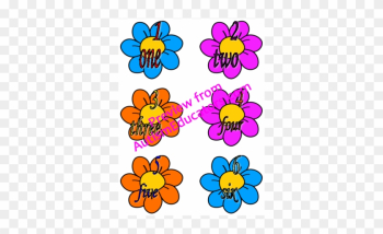 File Folder Number Words 1 10 Flower Theme - Inch