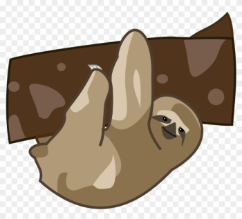 File - Sloth Cartoon - Svg - Sloth In Tree Cartoon