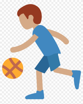 File - Twemoji2 26f9-1f3fd - Svg - Cartoon Girl Basketball Player