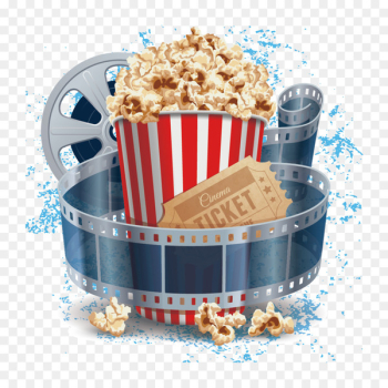 Film Cinema Illustration - Popcorn and film Film Cinema Illustration - Popcorn and film