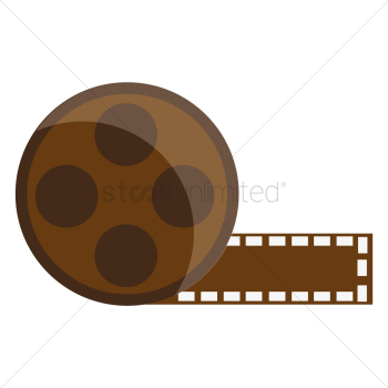 Film reel and twisted cinema tape Film reel and twisted cinema tape