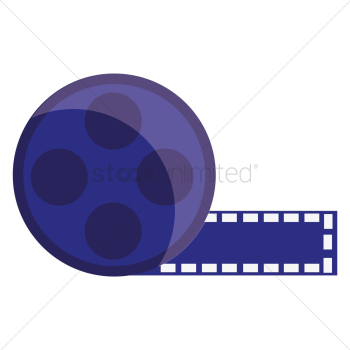 Film reel and twisted cinema tape Film reel and twisted cinema tape