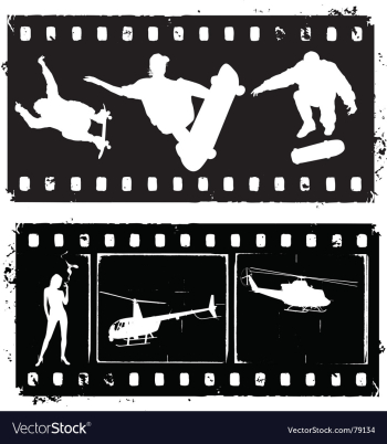 Film strip grunge vector image