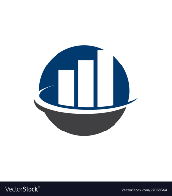Financial accounting logo financial logo vector image Financial accounting logo financial logo vector image