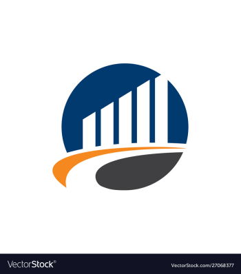 Financial accounting logo financial logo vector image Financial accounting logo financial logo vector image