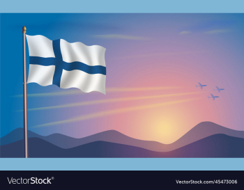 finland flag in the morning sun finland flag in the morning sun