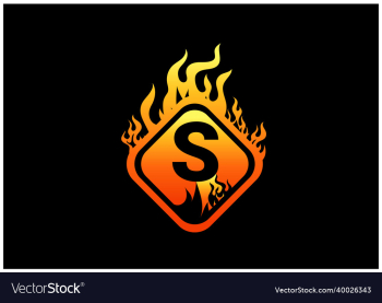 fire s letter logo and icon design template