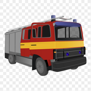 Fire truck png sticker illustration, | Free PNG - rawpixel