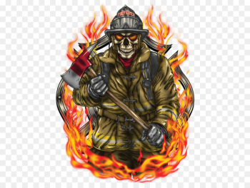 Firefighter F.D.18 T-shirt Flame Fire department - firefighter 