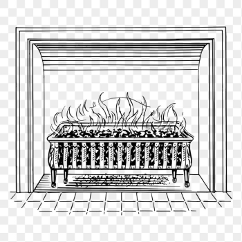 Fireplace png sticker illustration, transparent | Free PNG - rawpixel