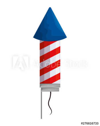 firework rocket with united states of america flag firework rocket with united states of america flag