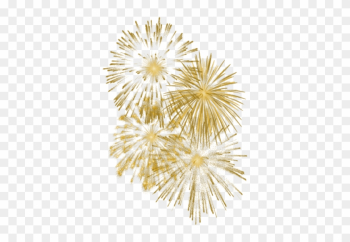 Fireworks Clipart Golden - Gold Fireworks White Background