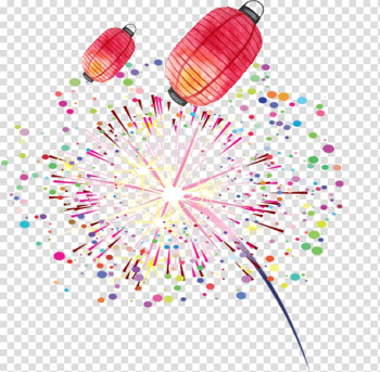 Fireworks, Fireworks and lanterns transparent background PNG clipart Fireworks, Fireworks and lanterns transparent background PNG clipart