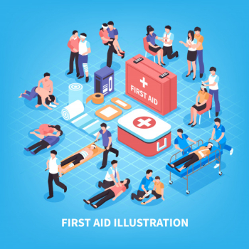 First aid isometric Free Vector First aid isometric Free Vector
