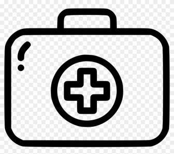 First Aid Medikit Healthcare Medical Box Kit Comments - Black And White Nurse Icon