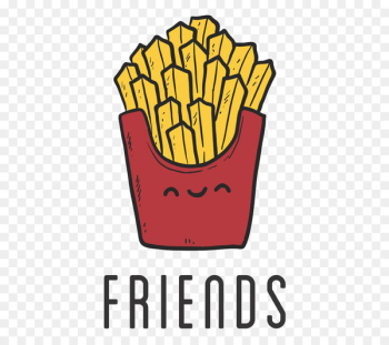 Fish and chips French fries Best friends forever Wallpaper - Cartoon fries 