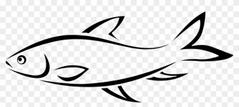 Fish Food Clipart - Fish Line Drawing