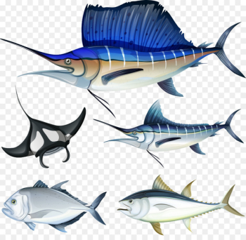 Fish hook Illustration - Vector seabed fish 