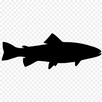 Fish Silhouette Trout Clip art - fish 