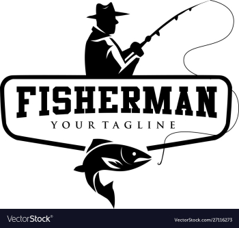 Fisherman logo vector image Fisherman logo vector image