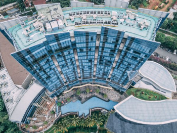 fisheye lens aerial photography of blue building fisheye lens aerial photography of blue building