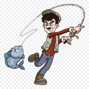 Fishing rod Cartoon Clip art - Fishing middle-aged men Fishing rod Cartoon Clip art - Fishing middle-aged men
