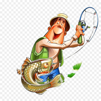 Fishing rod Cartoon Fisherman - Cartoon fishing man Fishing rod Cartoon Fisherman - Cartoon fishing man