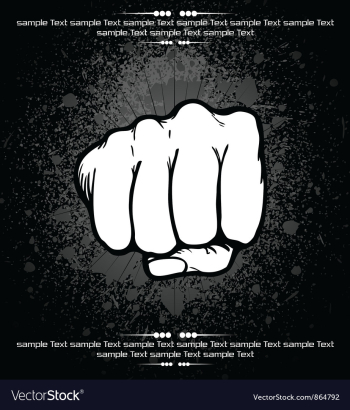Fist background vector image Fist background vector image