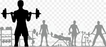 Fitness centre Free content Clip art - Fitness silhouette figures material 