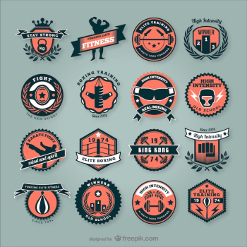 Fitness club badges Fitness club badges
