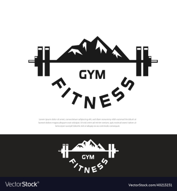 fitness gym logo template mountains fitness gym logo template mountains