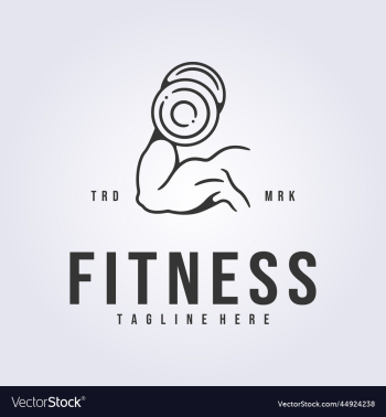 fitness gym workout logo monoline exercise icon fitness gym workout logo monoline exercise icon