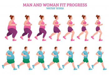 Fitness stages composition Free Vector Fitness stages composition Free Vector