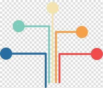 Five assorted-color line artwork, Infographic Polygonal chain , PPT infographic transparent background PNG clipart