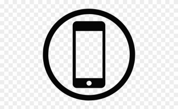 Five, Cell Phone, Cellular Phone Icon With Png And - Mobile In Circle Png