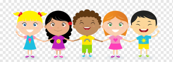 five children holding hands illustration, Child Drawing, children holding hands, child, friendship, toddler png