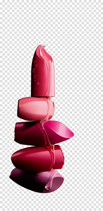 Five lipsticks, Lip balm Lipstick Cosmetics Make-up, Lipstick transparent background PNG clipart