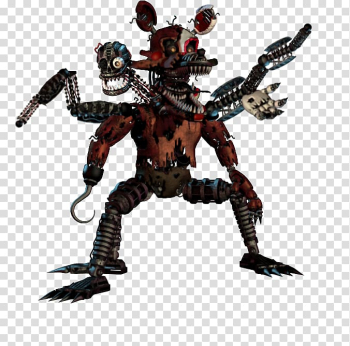 Five Nights at Freddy's 4 FNaF World Five Nights at Freddy's: The Silver Eyes Nightmare Mangle, Nightmare Foxy transparent background PNG clipart