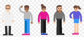 Five People Are Standing In A Line - People Standing Next To Each Other Five People Are Standing In A Line - People Standing Next To Each Other