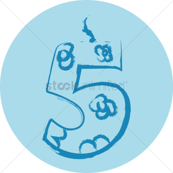 Five year old candle