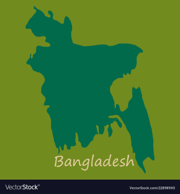 Flag and map of bangladesh vector image Flag and map of bangladesh vector image