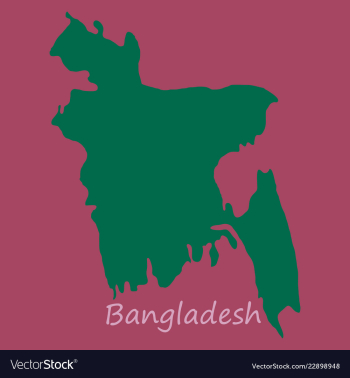 Flag and map of bangladesh vector image Flag and map of bangladesh vector image