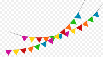 Flag Banner Pennon Bunting - Color cartoon triangle pull flag 