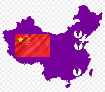 Flag Map Of People&#39;s Republic Of China