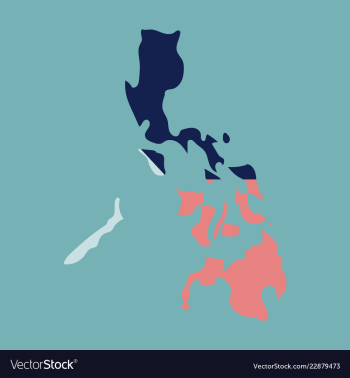 Flag map of philippines vector image Flag map of philippines vector image