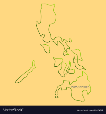 Flag map of philippines vector image Flag map of philippines vector image