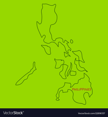 Flag map of philippines vector image Flag map of philippines vector image